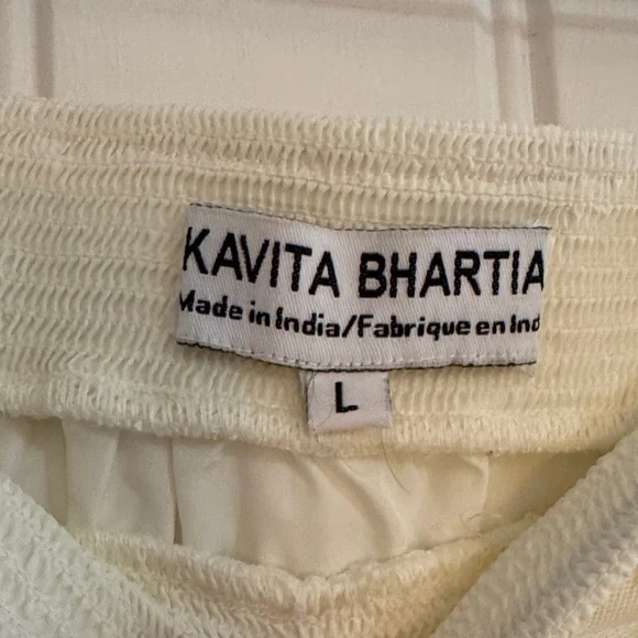 Anthropologie Cream Layered A-Line Skirt - Picture 5 of 9